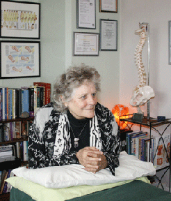 Cranio Sacral Therapy. Dec 14: Millie in therapy room small